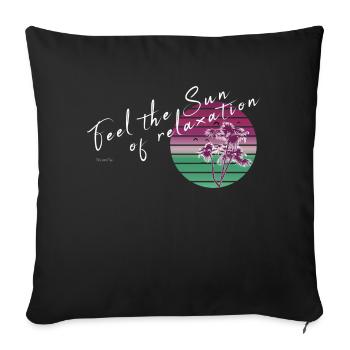 Feel the Sun - Sofa pillowcase 17,3'' x 17,3'' (45 x 45 cm) - black - Front