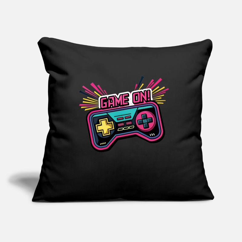 GAME ON. GAME CONTROLLER. GAME PAD Sofa pillowcase 17,3'' x 17,3'' (45 x 45 cm)