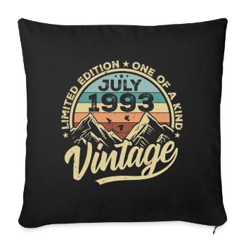 Born in July 1993 Born in July 1993 Born in July 1993 - Sofa pillowcase 17,3'' x 17,3'' (45 x 45 cm) - black - Front