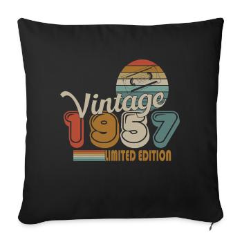 1957 - Sofa pillowcase 17,3'' x 17,3'' (45 x 45 cm) - black - Front