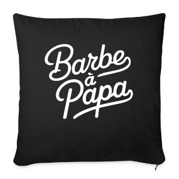 Barbe à papa - Housse de coussin décorative 45 x 45 cm - noir - Devant