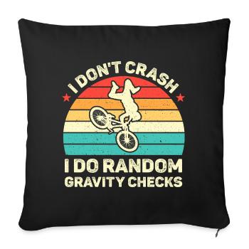 Mountain Biking I Dont Crash - Sofa pillowcase 17,3'' x 17,3'' (45 x 45 cm) - black - Front
