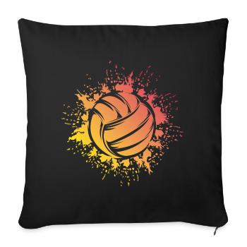 Volleyball Ball Explosion Volleyballer Logo Symbol - Sofakissenbezug 45 x 45 cm - Schwarz - Vorne