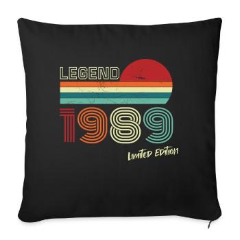 Légende 1989 Anniversaire Chemise Cadeau Anniversaire - Housse de coussin décorative 45 x 45 cm - noir - Devant