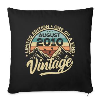Birthday August 2010 Birthday Gift August - Sofa pillowcase 17,3'' x 17,3'' (45 x 45 cm) - black - Front