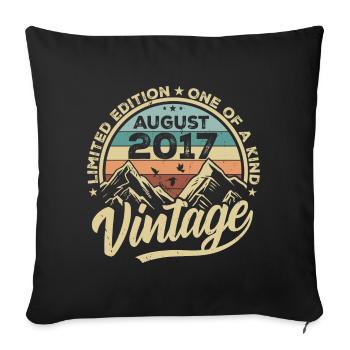 Birthday August 2017 Birthday Gift August - Sofa pillowcase 17,3'' x 17,3'' (45 x 45 cm) - black - Front