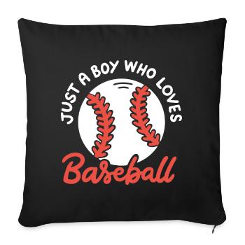 Baseball-Liebhaber Baseball-Spieler - Sofakissenbezug 45 x 45 cm - Schwarz - Vorne