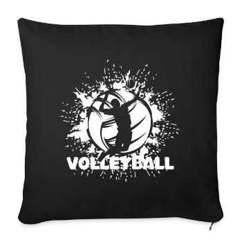 Volleyball Sun Player Club Team Logo - Sofa pillowcase 17,3'' x 17,3'' (45 x 45 cm) - black - Front