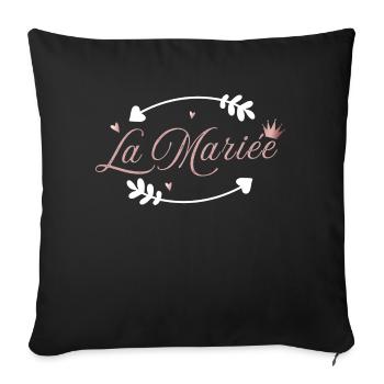 The Bride Pink Arrow - Sofa pillowcase 17,3'' x 17,3'' (45 x 45 cm) - black - Front