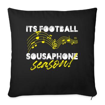 It's Football Sousaphone Season Brass Player - Sofakissenbezug 45 x 45 cm - Schwarz - Vorne