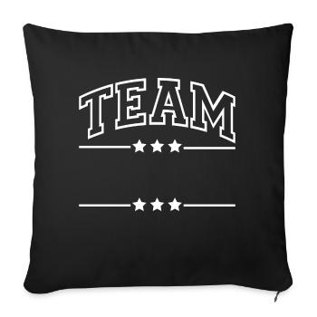 Team - dein Name - Personalisierbar - Sofakissenbezug 45 x 45 cm - Schwarz - Vorne