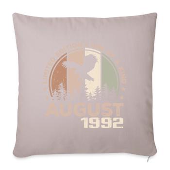 Incomparable depuis août 1992, 32e Anniversaire - Housse de coussin décorative 45 x 45 cm - taupe clair - Devant