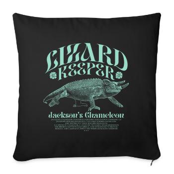 Jackson's Chameleon Lizard Holder - Sofa pillowcase 17,3'' x 17,3'' (45 x 45 cm) - black - Front