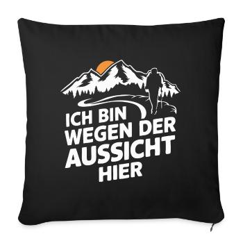 Hiking Hikers Hike Mountains Forest - Sofa pillowcase 17,3'' x 17,3'' (45 x 45 cm) - black - Front