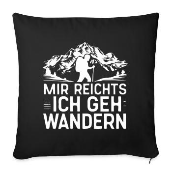 Hiking Hikers Hike Mountains Forest - Sofa pillowcase 17,3'' x 17,3'' (45 x 45 cm) - black - Front