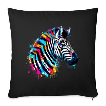 Zebra - Sofakissenbezug 45 x 45 cm - Schwarz - Vorne