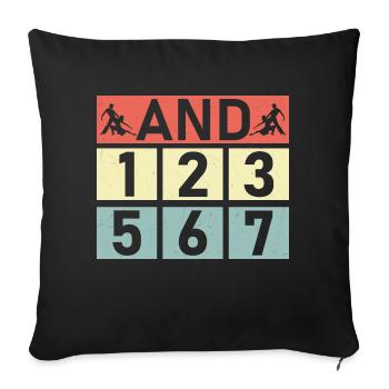 And 123 567 Salsa Dance Latin Music - Sofa pillowcase 17,3'' x 17,3'' (45 x 45 cm) - black - Front