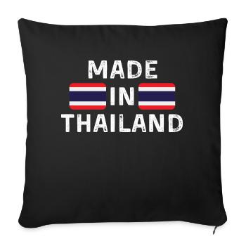 Made in Thailand - Thail Flag - Sofa pillowcase 17,3'' x 17,3'' (45 x 45 cm) - black - Front