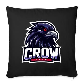 Crow Team - Sofa pillowcase 17,3'' x 17,3'' (45 x 45 cm) - black - Front