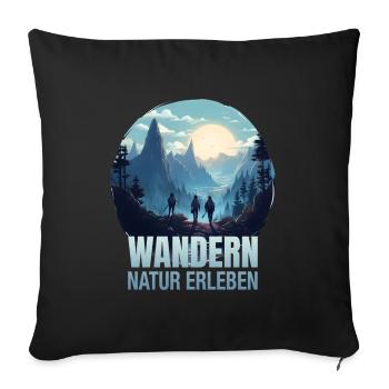 Natur erleben - Sofakissenbezug 45 x 45 cm - Schwarz - Vorne