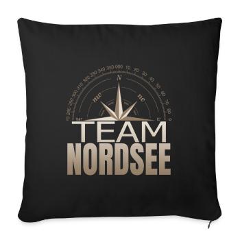 Team Nordsee - Sofakissenbezug 45 x 45 cm - Schwarz - Vorne