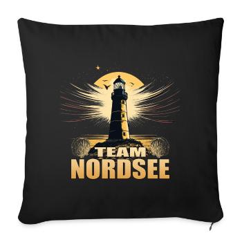 Team Nordsee - Sofakissenbezug 45 x 45 cm - Schwarz - Vorne