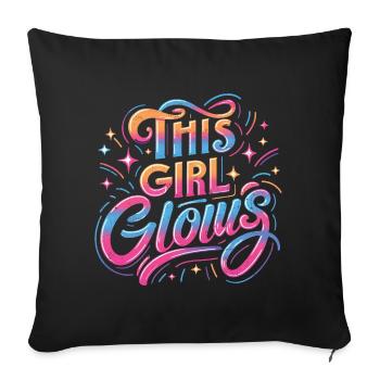 années quatre-vingt-dix - Housse de coussin décorative 45 x 45 cm - noir - Devant