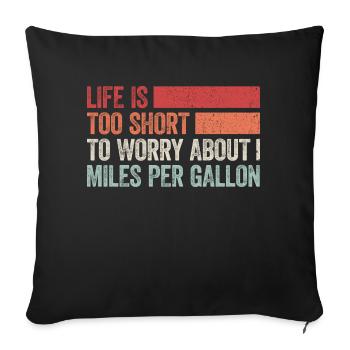 Pour les passionnés d’automobile et les passionnés de hot rods - Housse de coussin décorative 45 x 45 cm - noir - Devant