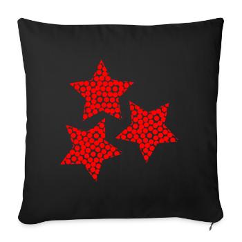 HAPPY NEW YEAR. NEW YEAR'S EVE. NEW YEAR - Sofa pillowcase 17,3'' x 17,3'' (45 x 45 cm) - black - Front