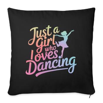 Dansant Danseurs Dansant - Housse de coussin décorative 45 x 45 cm - noir - Devant