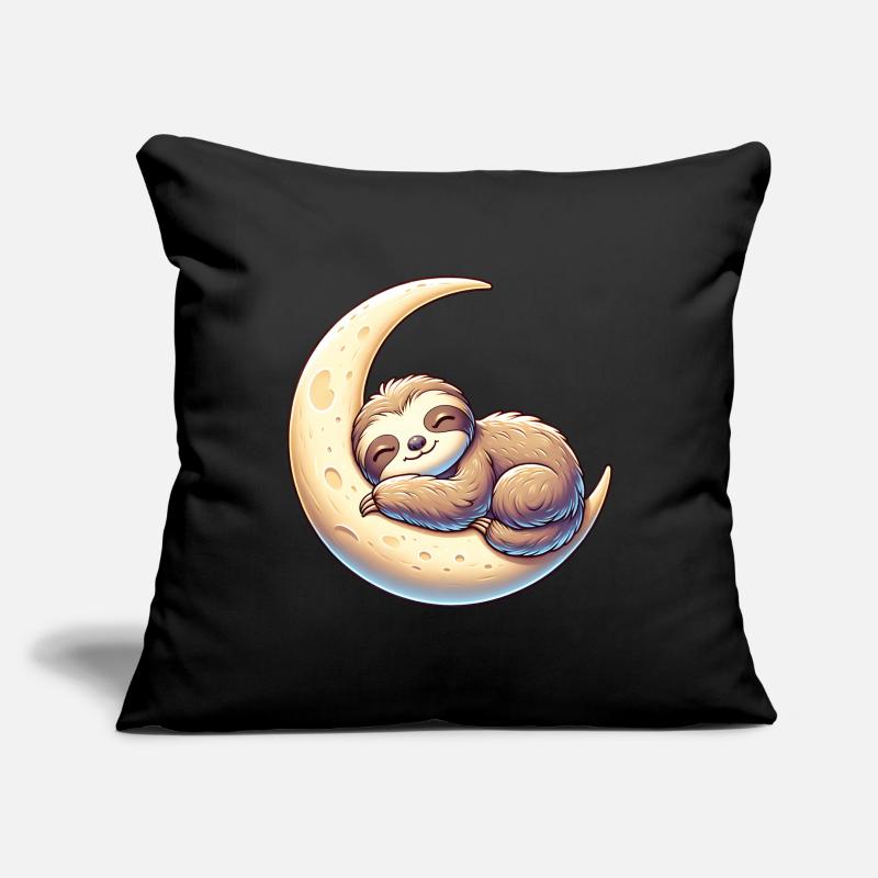 Relaxed sloth dream on moon swing Sofa pillowcase 17,3'' x 17,3'' (45 x 45 cm)