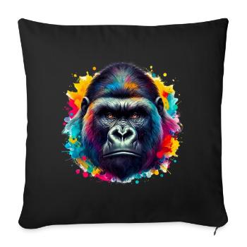 Gorilla - Sofa pillowcase 17,3'' x 17,3'' (45 x 45 cm) - black - Front
