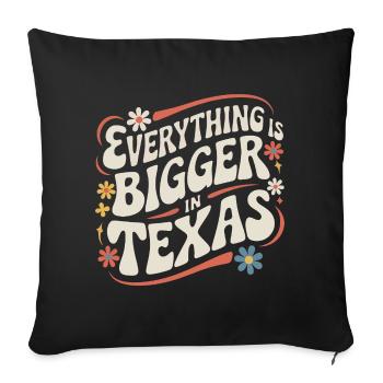 Texas State Texans Texas - Sofa pillowcase 17,3'' x 17,3'' (45 x 45 cm) - black - Front