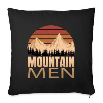 Mountain Men - Sofakissenbezug 45 x 45 cm - Schwarz - Vorne