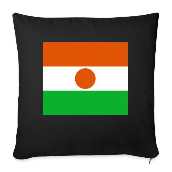 Niger - Sofa pillowcase 17,3'' x 17,3'' (45 x 45 cm) - black - Front