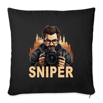 Sniper - Sofakissenbezug 45 x 45 cm - Schwarz - Vorne