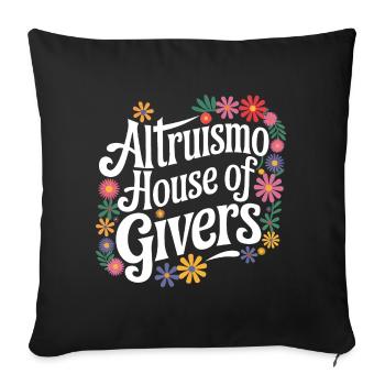 Altruisme Don désintéressé Donner d’école - Housse de coussin décorative 45 x 45 cm - noir - Devant