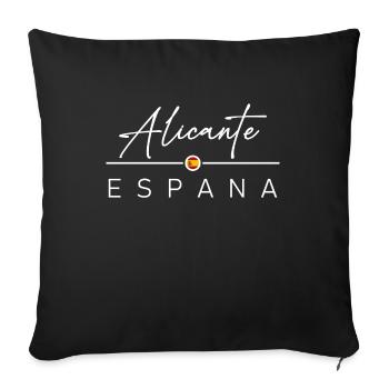 Spain - Alicante - Spain - España - Sofa pillowcase 17,3'' x 17,3'' (45 x 45 cm) - black - Front