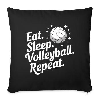 Joueurs de volley-ball Joueurs de beach-volley - Housse de coussin décorative 45 x 45 cm - noir - Devant