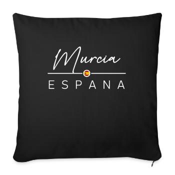 Espagne - Murcie - Espagne - España - Housse de coussin décorative 45 x 45 cm - noir - Devant