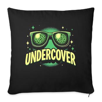 Funny Sunglasses and Undercover Speech Costume - Sofa pillowcase 17,3'' x 17,3'' (45 x 45 cm) - black - Front
