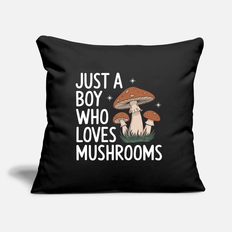 Champignons Champignons Champignon Champignon Housse de coussin décorative 45 x 45 cm