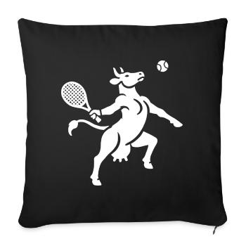 Cow Tennis Balloon Silhouette Minimalist - Sofa pillowcase 17,3'' x 17,3'' (45 x 45 cm) - black - Front