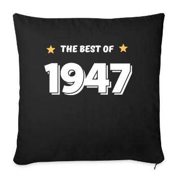 Best of 1947 - Sofa pillowcase 17,3'' x 17,3'' (45 x 45 cm) - black - Front