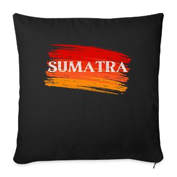 Sumatra Indonesia - Sofa pillowcase 17,3'' x 17,3'' (45 x 45 cm) - black - Front