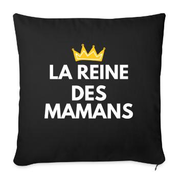 The Queen of Moms - Mom Gift Idea - Sofa pillowcase 17,3'' x 17,3'' (45 x 45 cm) - black - Front