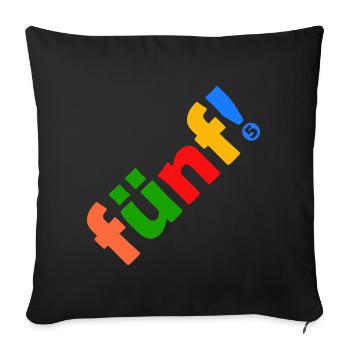FÜNF 5 JAHRE 5. GEBURTSTAG - Sofakissenbezug 45 x 45 cm - Schwarz - Vorne