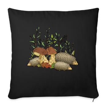Hérissons - Housse de coussin décorative 45 x 45 cm - noir - Devant