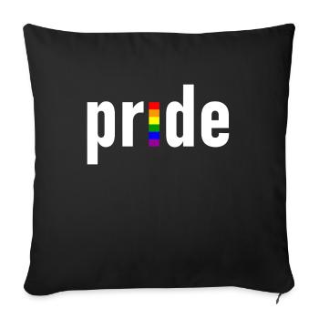 gay pride - gay - lesbian - CSD - LGBTQ+ - Sofa pillowcase 17,3'' x 17,3'' (45 x 45 cm) - black - Front