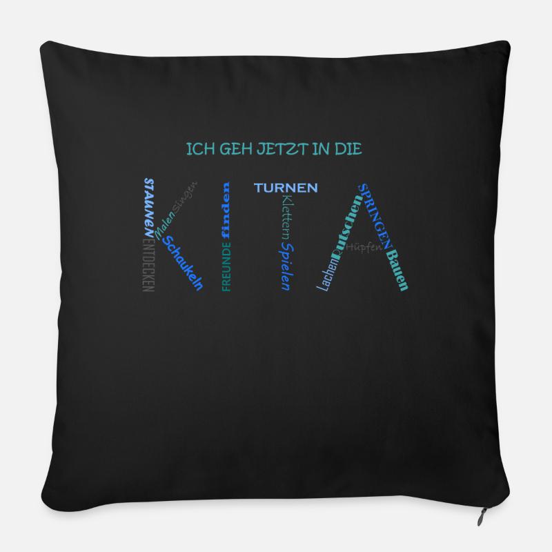 Kita2 - Sofakissenbezug 45 x 45 cm - Schwarz